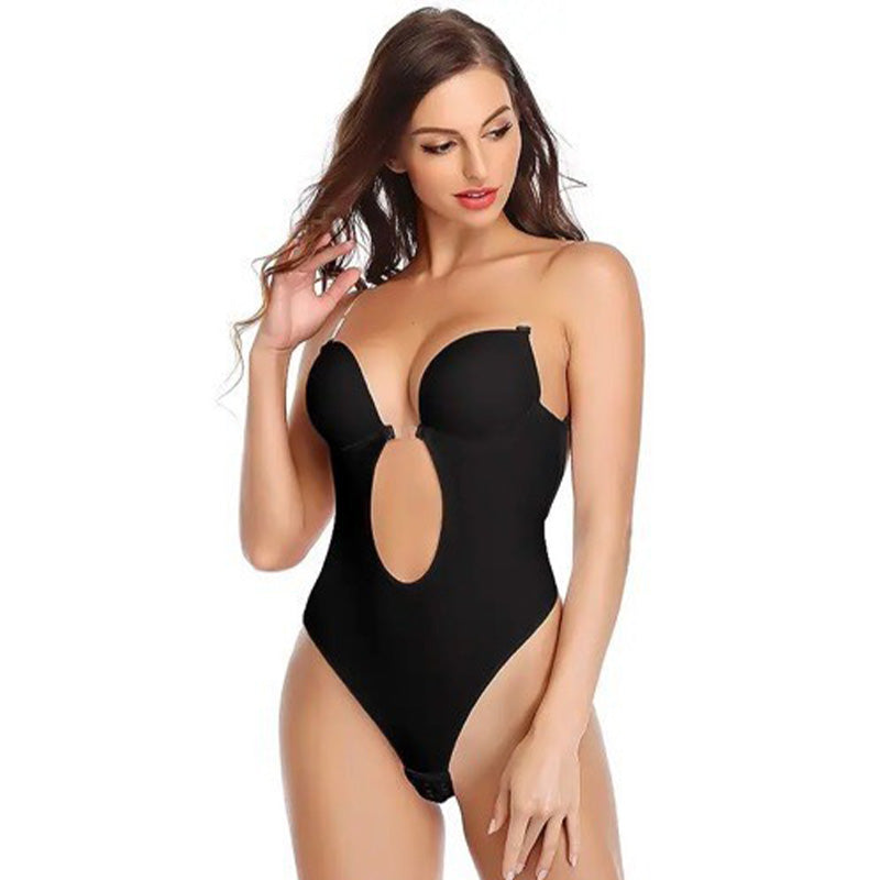 TRIANGLE-SHAPED SHAPEWEAR BODYSUIT WITH INVISIBLE STRAPS AND A ONE-PIECE SEXY BRA