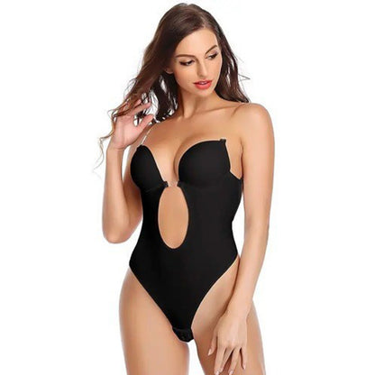 TRIANGLE-SHAPED SHAPEWEAR BODYSUIT WITH INVISIBLE STRAPS AND A ONE-PIECE SEXY BRA