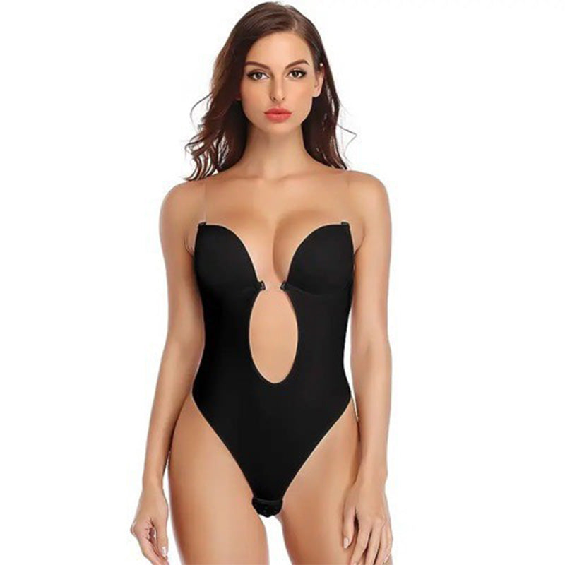 TRIANGLE-SHAPED SHAPEWEAR BODYSUIT WITH INVISIBLE STRAPS AND A ONE-PIECE SEXY BRA