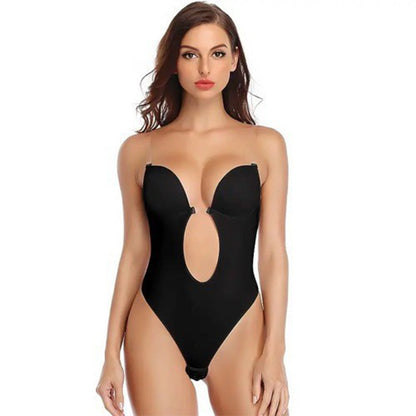 TRIANGLE-SHAPED SHAPEWEAR BODYSUIT WITH INVISIBLE STRAPS AND A ONE-PIECE SEXY BRA