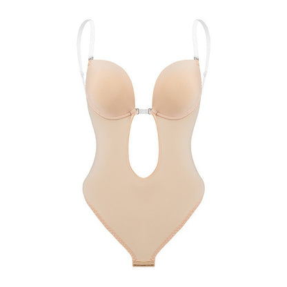 TRIANGLE-SHAPED SHAPEWEAR BODYSUIT WITH INVISIBLE STRAPS AND A ONE-PIECE SEXY BRA
