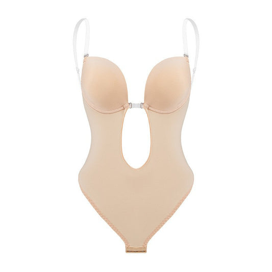 TRIANGLE-SHAPED SHAPEWEAR BODYSUIT WITH INVISIBLE STRAPS AND A ONE-PIECE SEXY BRA