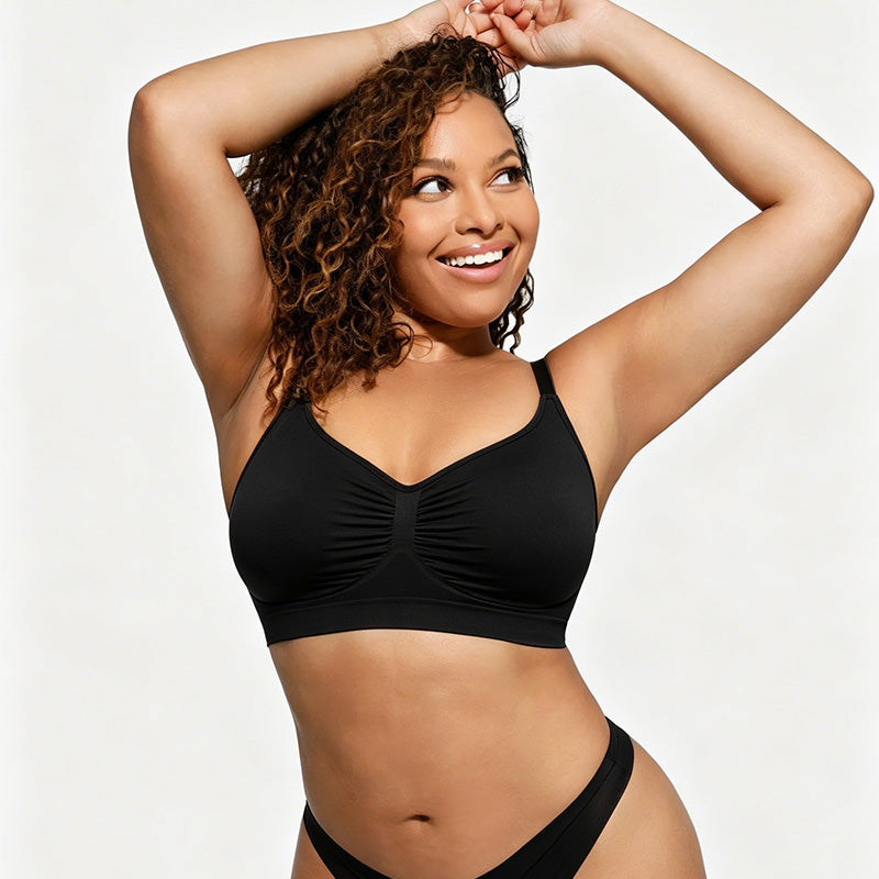 SEAMLESS WIRELESS FULL COVERAGE BRA | ADJUSTABLE SOFT SUPPORT & SMOOTHING FIT FOR EVERYDAY WEAR