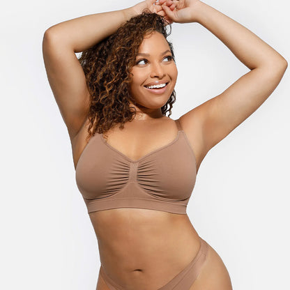 SEAMLESS WIRELESS FULL COVERAGE BRA | ADJUSTABLE SOFT SUPPORT & SMOOTHING FIT FOR EVERYDAY WEAR
